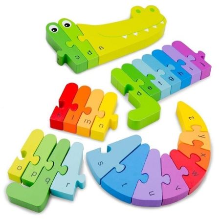 Puzzle Crocodil Alfabet, New Classic Toys