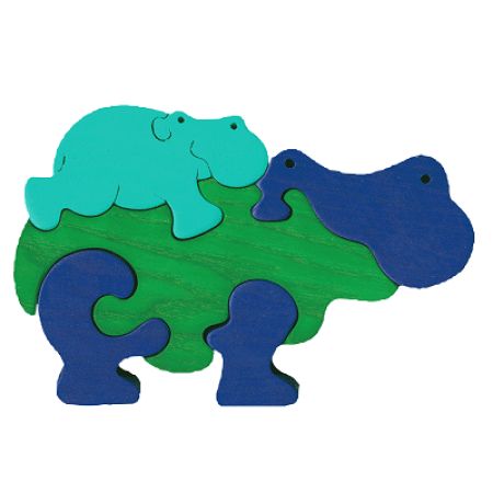 Puzzle Maxi Familia de Hipopotami, Fauna