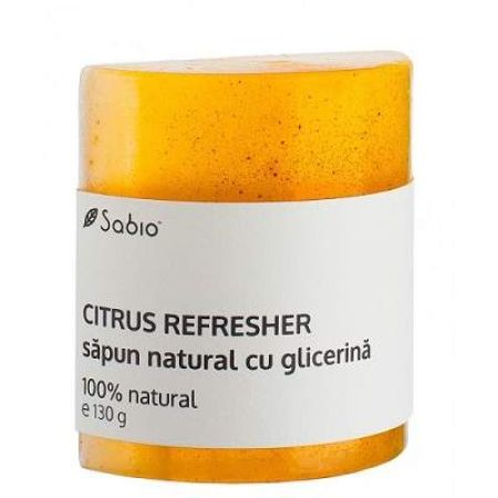 Sapun cu glicerina Citrus Refresher, 130 g, Sabio