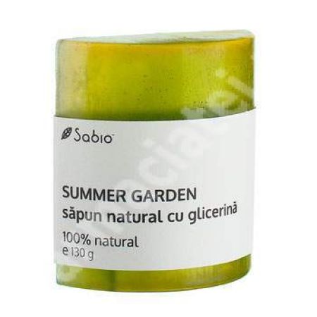 Sapun cu glicerina, Summer Garden, 130 g, Sabio