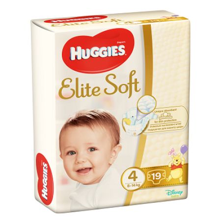 Scutece Elite Soft Convi Nr. 4, 8-14 kg, 19 bucati, Huggies
