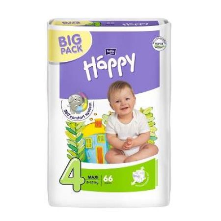 deposit Grind Waste Scutece Maxi Nr. 4, 8-18 kg, 66 bucati, Happy : Bebe Tei