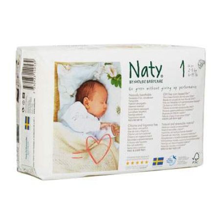 Scutece nr.1 Eco nou-nascuti, 2-5 kg, 26 bucati, Naty