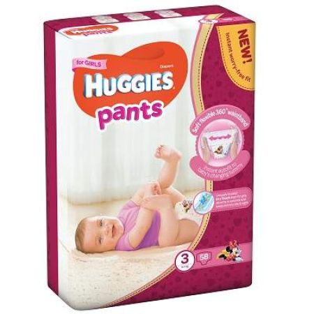 Scutece Pants Girl, Nr. 3, 6-11 kg, 58 bucati, Huggies