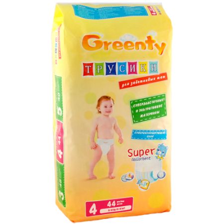 Scutece pentru piele sensibila, Pants Premium Greenty, 9-14kg, 44 bucati, Trade Way