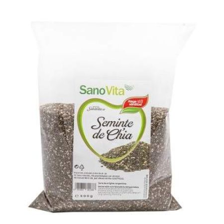 Seminte de chia, 500 g, Sanovita