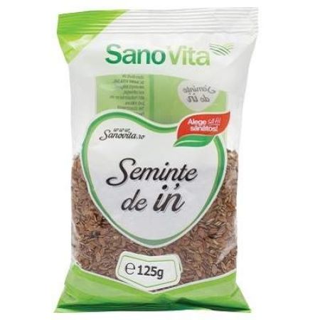 Seminte de in, 125 g, Sanovita