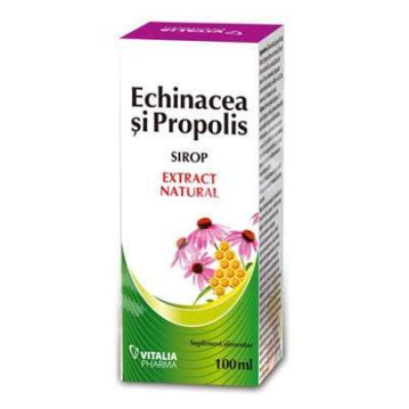 Sirop echinacea si propolis, 100 ml, Vitalia