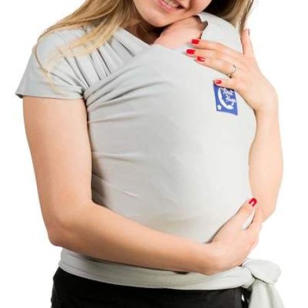Sistem de purtare pentru copii, Wrap Elastic, Light Gray, First Hug