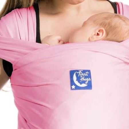 Sistem de purtare pentru copii, Wrap Elastic, Pink, First Hug