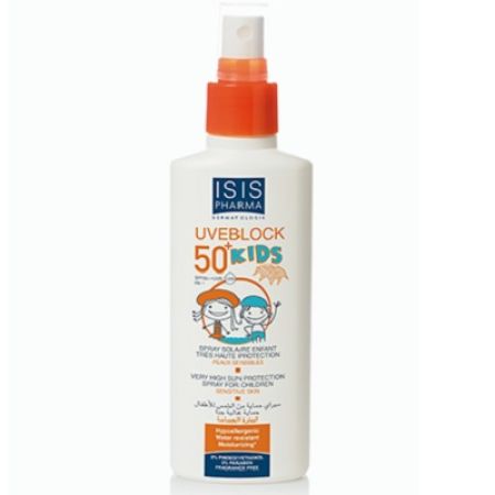 Spray protectie solara fata si corp copii  UVEBLOCK Kids SPF 50+, 150 ml, IsisPharma