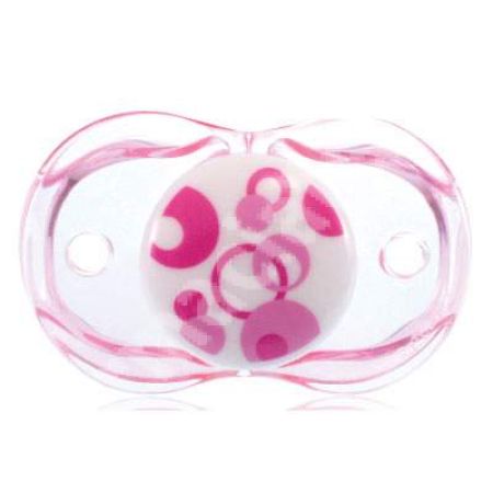 Suzeta Pink Circles Keep-It-Kleen, 0-3 ani, Raz Baby