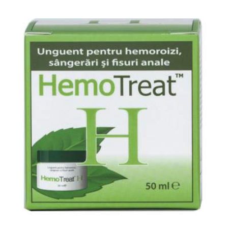 Unguent pentru hemoroizi, sangerari si fisuri anale Hemotreat, 50 ml, Global Treat
