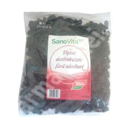 Visine deshidratate fara samburi, 250 g, Sanovita