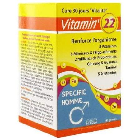 Vitamine 22 Specific Homme, 60 capsule, Indelea