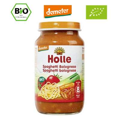 Meniu Bio spaghete bolognese , Gr. 8 luni, 220 g, Holle Baby Food