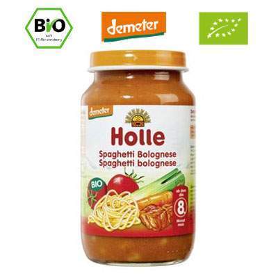 Piure Eco de Spaghete cu carne de vita, +8 luni, 220 g, Holle Baby Food