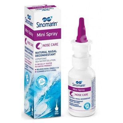 Mini spray decongestionant nazal Sinomarin, 30 ml, Gerolymatos International