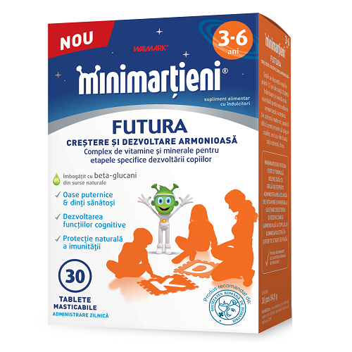 Minimartieni Futura 3-6 ani, 30 tablete, Walmark