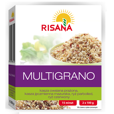 Mix de cereale cu orez rosu - Multigrano, 2x100g, Risana  