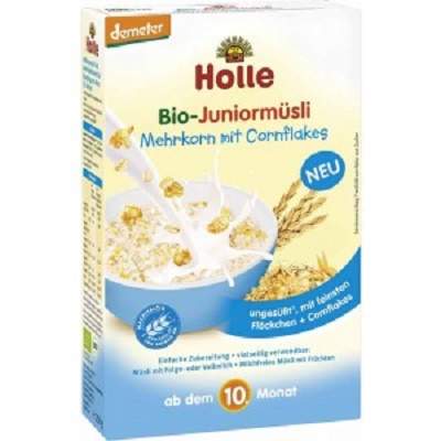 Mix Eco de cereale cu fulgi de porumb Junior, +10 luni, 250gr, Holle Baby Food