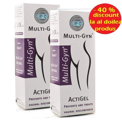 Oferta Pachet ActiGel Multi-Gyn pentru prevenirea si tratarea discomfortului vaginal, 50 ml, Bioclin