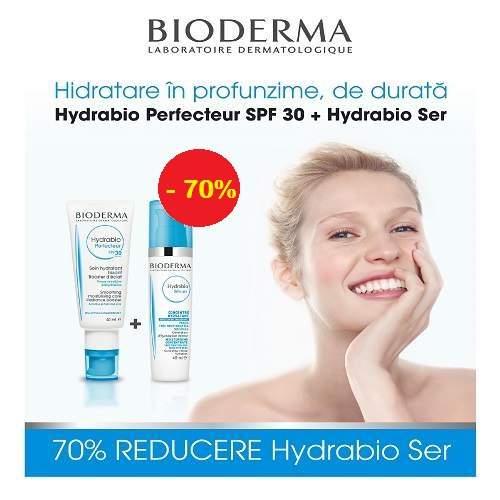 Oferta Pachet Hydrabio Fluid hidratant Perfecteur 40ml si Ser pentru hidratare 40ml, Bioderma