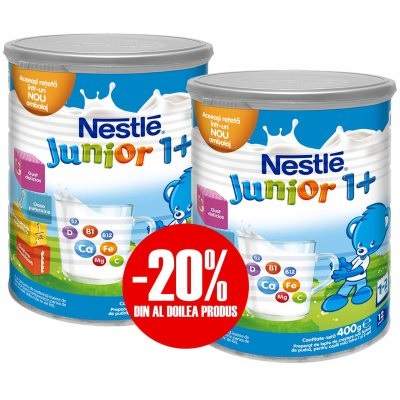 Oferta Pachet Junior 1+, 2 x 400 g,, Nestle