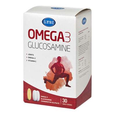 Omega 3 cu Glucozamina si Condroitina, 30 doze, Lysi