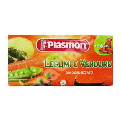 Omogenizat de legume si verdeturi, Gr. +6 luni, 2x80 g, Plasmon 