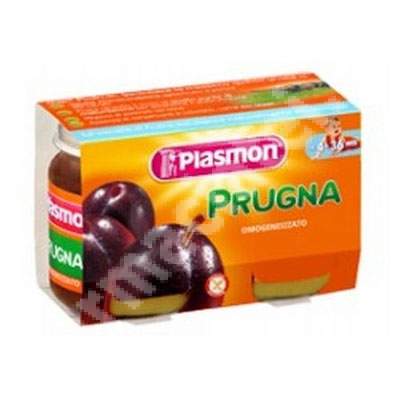 Omogenizat de prune, Gr. +4 luni, 2x104 g, Plasmon 