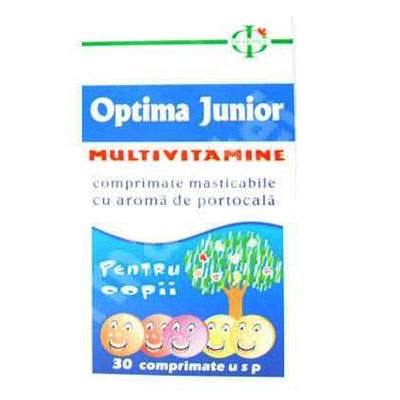 Optima Junior Multivitamine, 30 comprimate, Pharmex