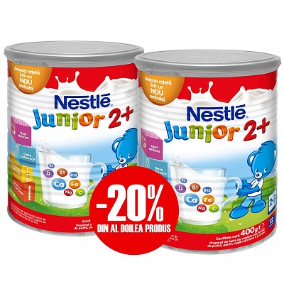 Pachet Junior 2+, 2 x 400 G, (20% la al doilea produs), Nestle