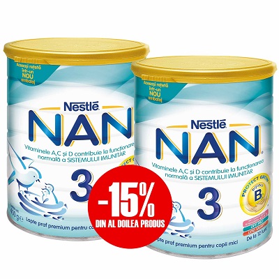 Pachet Nan 3, 2 X 400 G, (15% la al doilea produs), Nestle