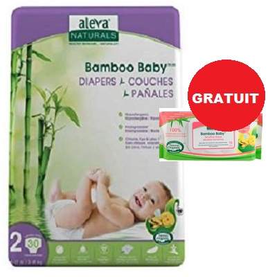 Pachet Oferta Scutec Bamboo Baby nr.2, 3-8Kg, 30 buc, Aleva Naturals