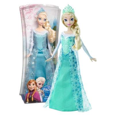 Papusa Elsa in rochie stralucitoare, Y9959-Y9960, Mattel