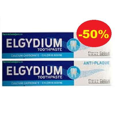 Pasta de dinti antiplaca, 50% al doilea produs, Elgydium Clinic