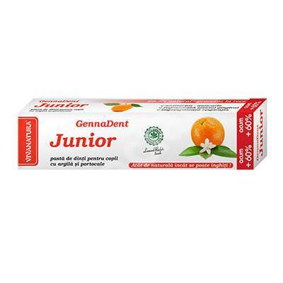 Pasta de dinti cu portocale Gennadent Junior, 80 ml, Vivanatura
