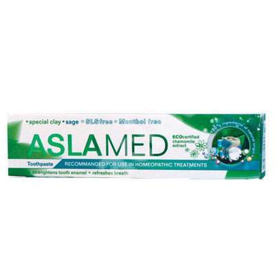 Pasta de dinti recomandata in tratamente homeopate, AslaMed, 75 ml, Farmec