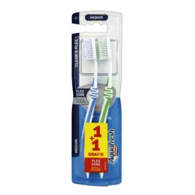 Periuta de dinti Aquafresh Clean&Flex Toothbrush Central, Aquafresh (1+1 Gratis)