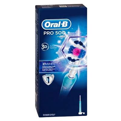 Periuta electrica Pro 500 3D White, 3757, Oral-B