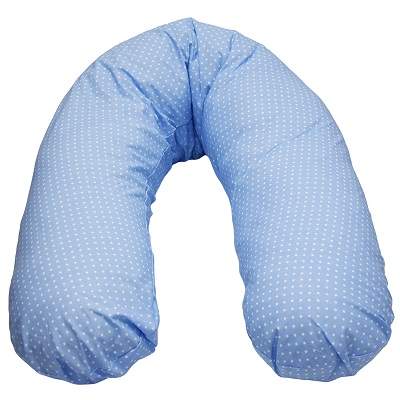 Perna pentru alaptare si relaxare Blue cu buline, 180 cm, Eko