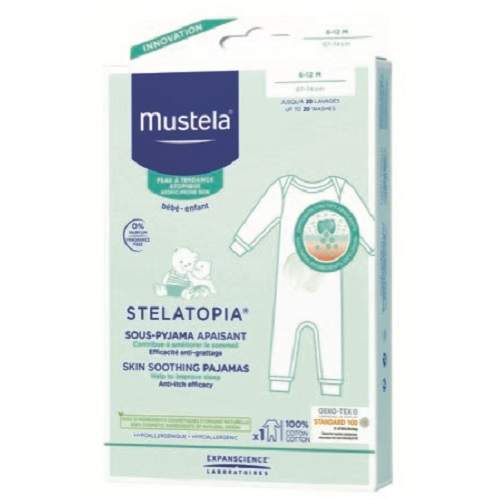Pijamale cu efect calmant pentru piele Atopica Stelatopia, 12-24 luni, Mustela