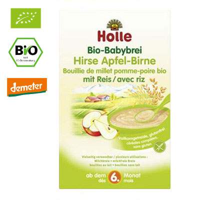Piure Bio cu mere si pere, Gr. 6 luni, 250 g, Holle Baby Food