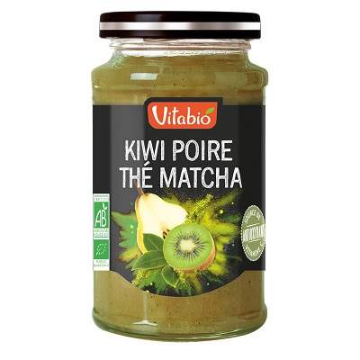 Piure bio, deliciu de kiwi, para si ceai verde, 290g, Vitabio