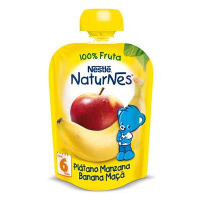 Piure cu banane si mere NaturNes, +6 luni, 90 g, Nestle