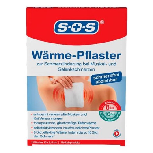 Plasture cald anti-durere, 2 buc, SOS