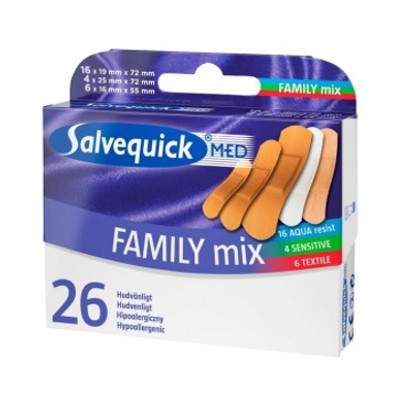 Plasturi Family Mix, 26 bucati, Salvequick