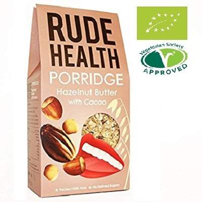 Porridge Bio cu Unt de Alune si Cacao Nibs, 300g, Rude Health