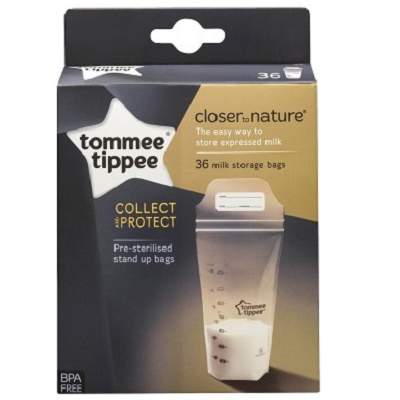 Pungi stocare lapte matern, 36buc, Tommee Tippee